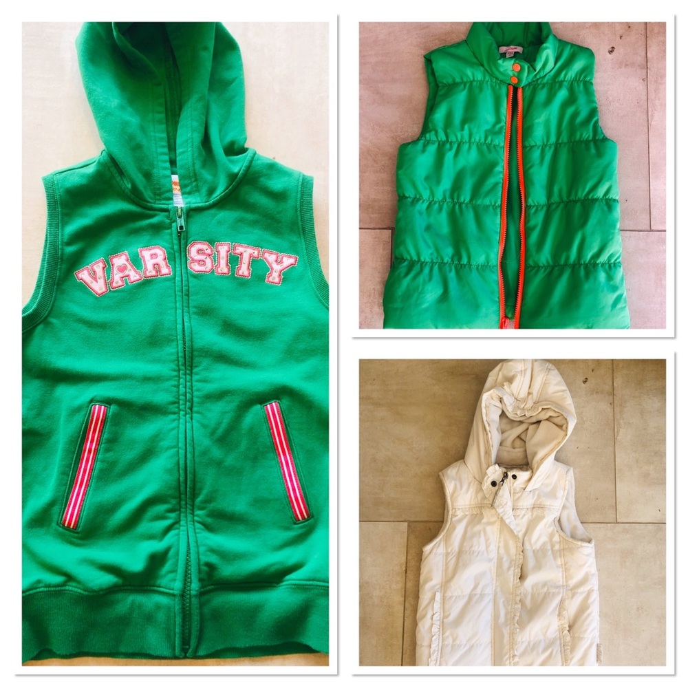 Three girls vests sizes 5-7